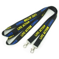 Safety Buckle Clasp Adjustable Lanyards Polyester Silkscreen Printed Custom Logo Neck Strap Lanyards